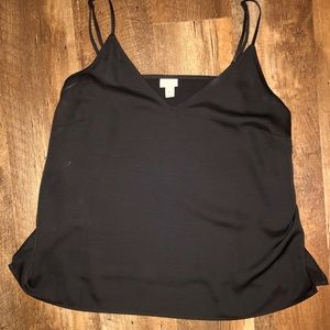 Black satin tank